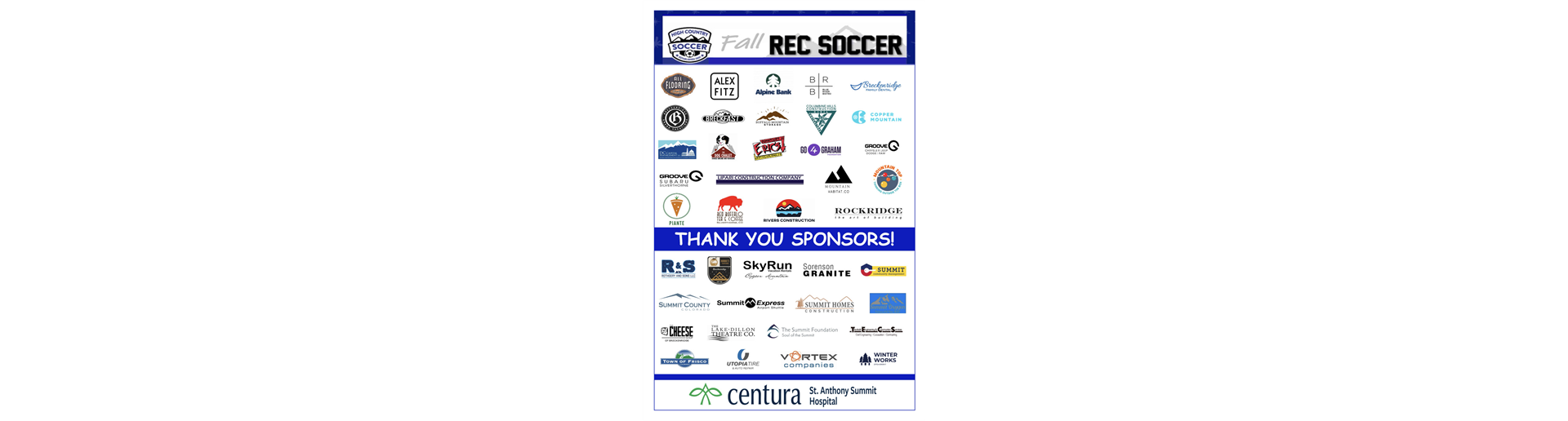 HCSA 2021 Fall Recreational League Team Sponsors!