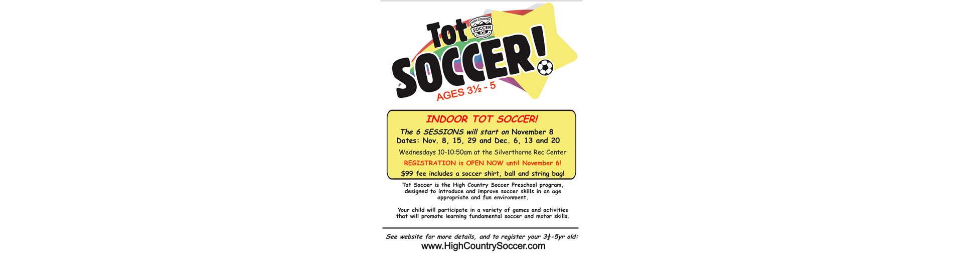 Tot Soccer in Silverthorne